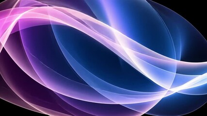 Poster - vibrant abstract background with smooth flowing waves in purple and blue, featuring elegant gradient