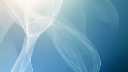 Poster - serene abstract background soft, flowing blue smoke wisps creating elegant and calming texture for t