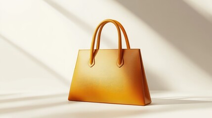 Poster - A fashion-forward handbag with a modern design, placed on a light backdrop, offering plenty of space for logos or promotional content.