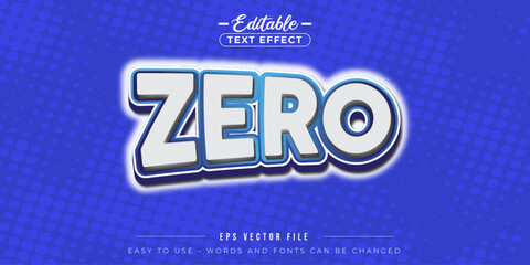 Poster - Zero editable text effect.