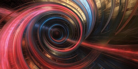 Poster - 
red and blue abstract

