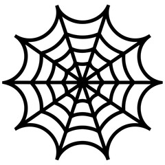 halloween spider web line art vector