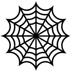 halloween spider web line art vector