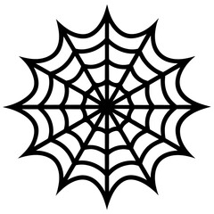 halloween spider web line art vector