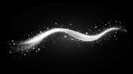 Wall Mural - sparkling light trail glittering background effect.