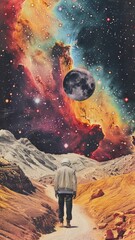 Wall Mural - million of stars light in galaxy photography exploration recreation.