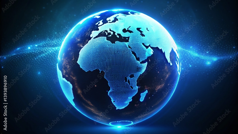 Dynamic 4K Digital Earth Globe Animation A Visually Stunning Loop for ...