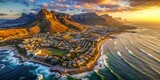 Breathtaking Aerial Panorama of Cape Towns Coastal Majesty A South African Coastal Gem