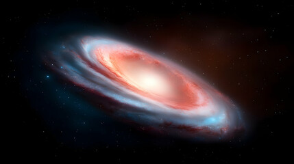 Wall Mural - stunning view of a spiral galaxy in deep space