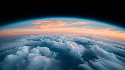 Wall Mural - sunrise earth from space: a breathtaking view of planet earth