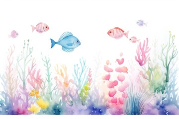 Wall Mural - deep sea life aquarium outdoors nature.