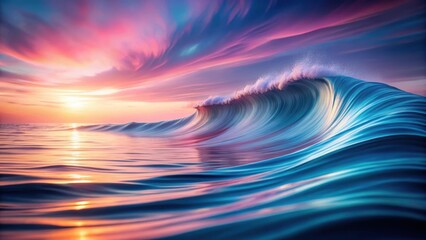 Wall Mural - serene ocean wave at sunset a stunning display of nature's artistic beauty