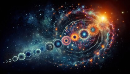 Wall Mural - dust evolution an evolution of dust particles