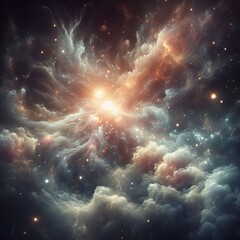 Canvas Print - ethereal dust cloud light a very light almost magical looking du