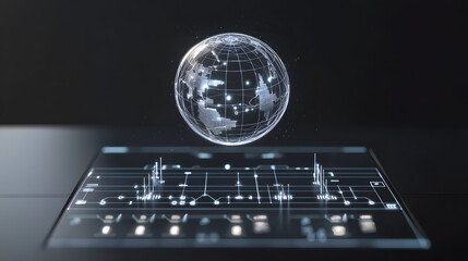Poster - Global connectivity concept digital interface technology environment futuristic viewpoint virtual interaction