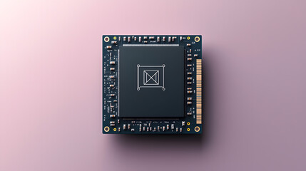 Poster - High-resolution technology component showcase modern studio stock photo clean background top view innovation concept