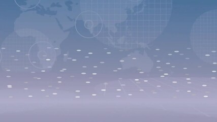 Poster - Animation of global connectivity with world map and data points in school project