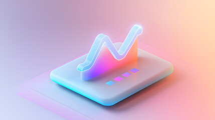 Poster - Dynamic growth visualization using business analytics office setting digital render modern environment aesthetic perspective