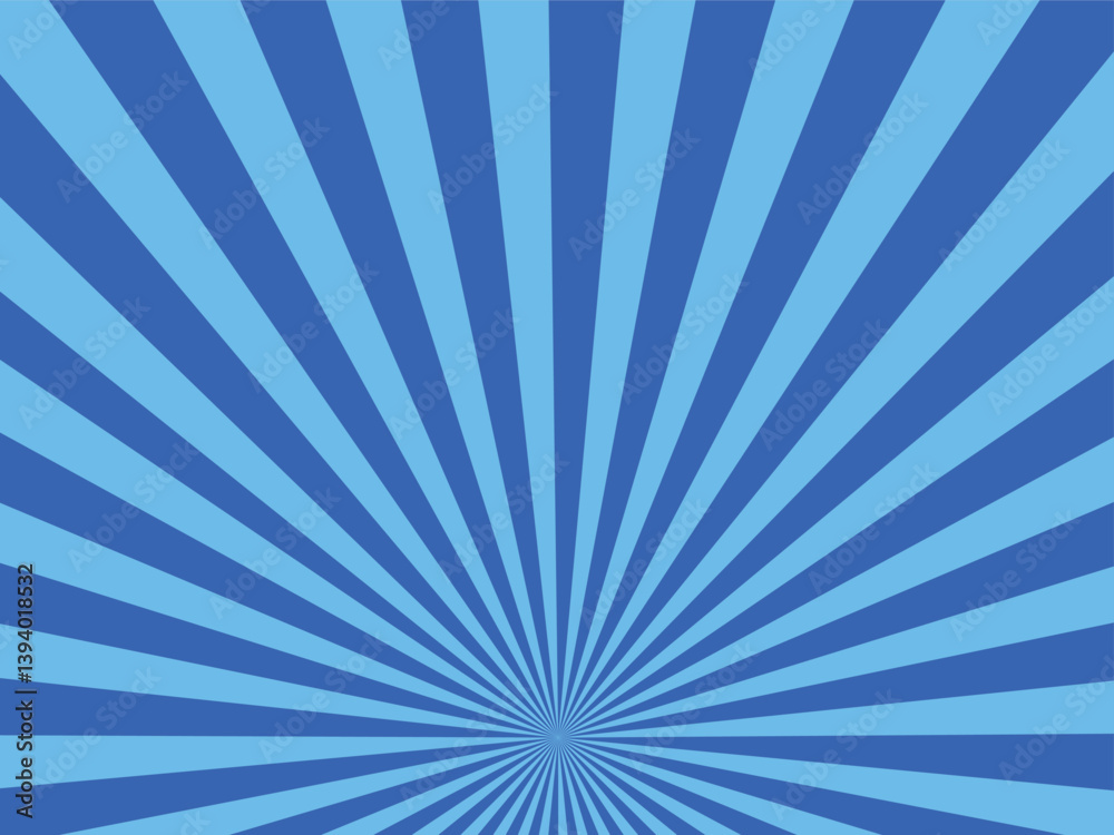 Abstract blue sun rays sunburst backdrop background. seamless retro ...
