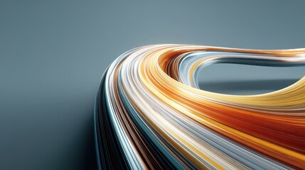 Poster - Colorful abstract wave symbolizing energy and goals through a dynamic and captivating visual representation of motion