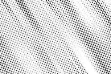 Fototapete - Monochrome Dots Background. Fade Texture. Vintage Pop-art Backdrop. Grunge Black and White Overlay. Vector illustration.