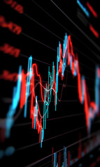 Poster - Fluctuations in the market financial analysis data visualization concept