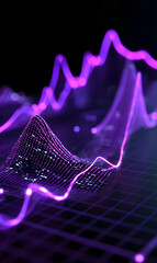 Poster - Abstract representation of digital fluctuations, innovative design visual