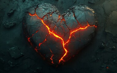 Poster - A striking image of a dark heart