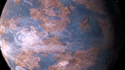 Wall Mural - animation depicting exoplanet kepler 22b in outer space.