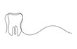 © samiya - human Tooth continuous one line drawing