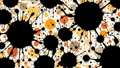 Poster - An artistic interpretation of inkblots in a random, animal print style.