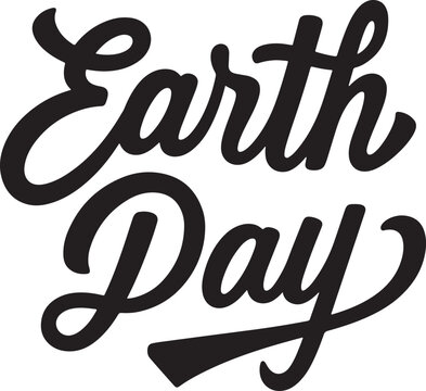 Earth Day Typography text design