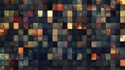 Aufkleber - Abstract pixelated mosaic pattern with varied colors