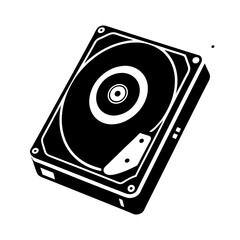 Poster - Hard Drive silhouette vector