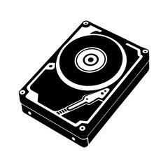 Poster - Hard Drive silhouette vector