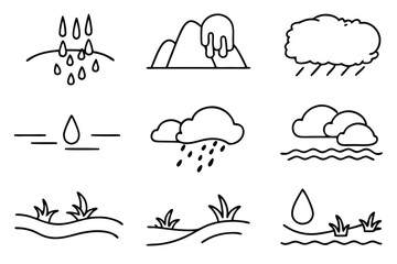 Poster - Runoff Line Art Illustration Elegant Concept for Artistic Expression  
