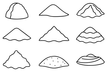Poster - Sand Line Art Illustration Creative Design for Artistic Expression  