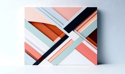 Leinwandbilder - Abstract paper frame texture background, Colorful origami art on white background, Beautiful paper art 
