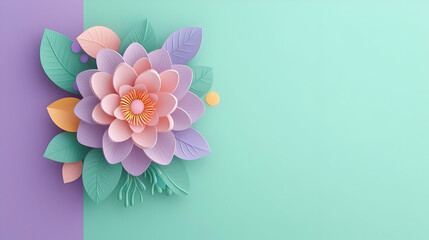 Poster - Creative Abstract Flower Illustration in Digital Art Style