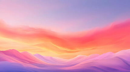 Poster - Dreamy Watercolor Landscape Painting of Visionary Startup Concept