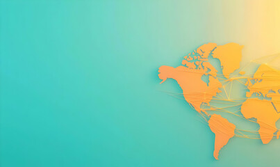 Poster - Dynamic Digital Painting of Global Network Connections Illustration