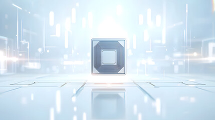 Poster - High-resolution stock photo of a modern microchip technology lab digital artwork futuristic environment close-up view innovation concept