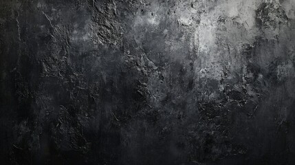 Poster - A textured, dark surface featuring a mix of black and gray tones, creating a moody and dramatic atmosphere.
