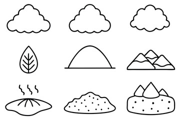 Poster - Soil Line Art Illustration Simple Concept for Earth Themed Artwork 