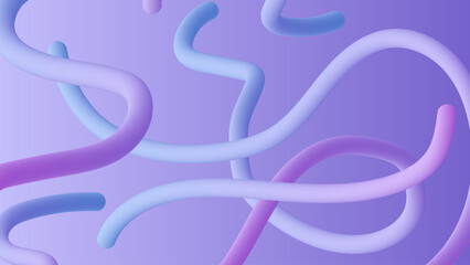 Poster - abstract background with blue fluid and liquid shapes futuristic banner design in a modern style, curved 3D gradient blue and purple lines