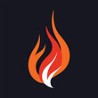 © Shahanur - Minimal Fire flame Logo vector art icon