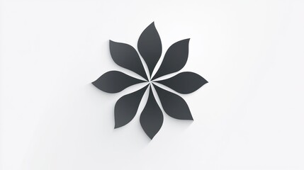 Poster - Abstract flower design on white background.  Possible use stock photo