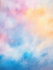  Celestial Canvas: An ethereal and dreamlike display of colorful, swirling clouds creating a serene atmosphere.