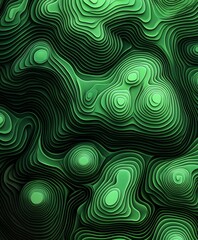 Poster - An abstract graphic design showcasing a layered gradient of green shapes