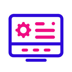 Poster - Icon of admin panel with settings and information display  